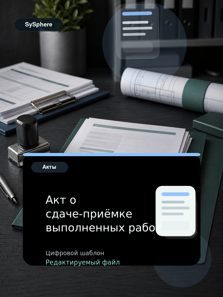 Изображение товара Акт о сдаче-приёмке выполненных работ