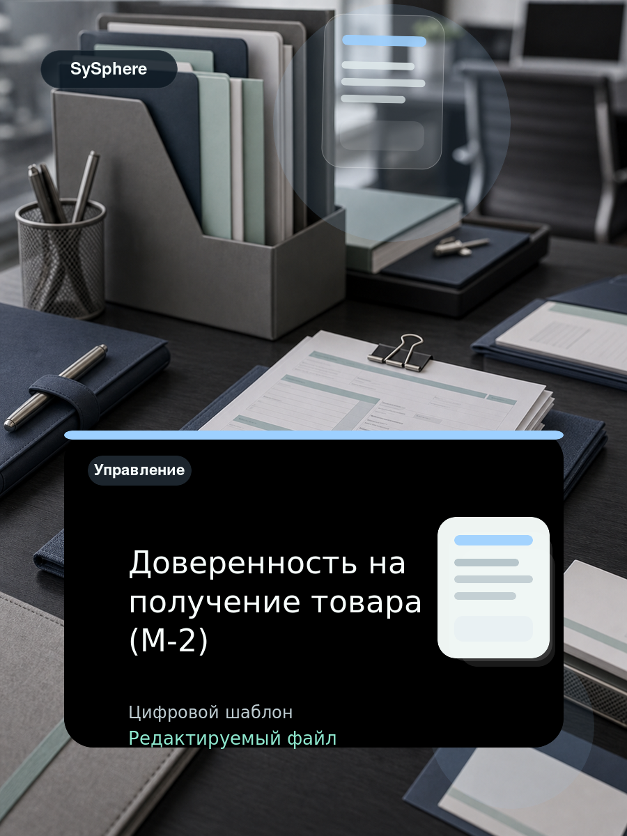 Изображение товара Доверенность на получение товара (М-2)