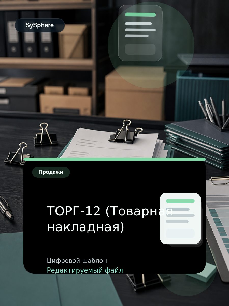 Изображение товара ТОРГ-12 (Товарная накладная)